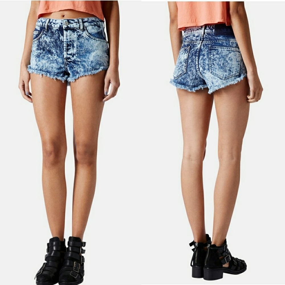 Topshop Moto Brooke High Waisted Hotpant Shorts